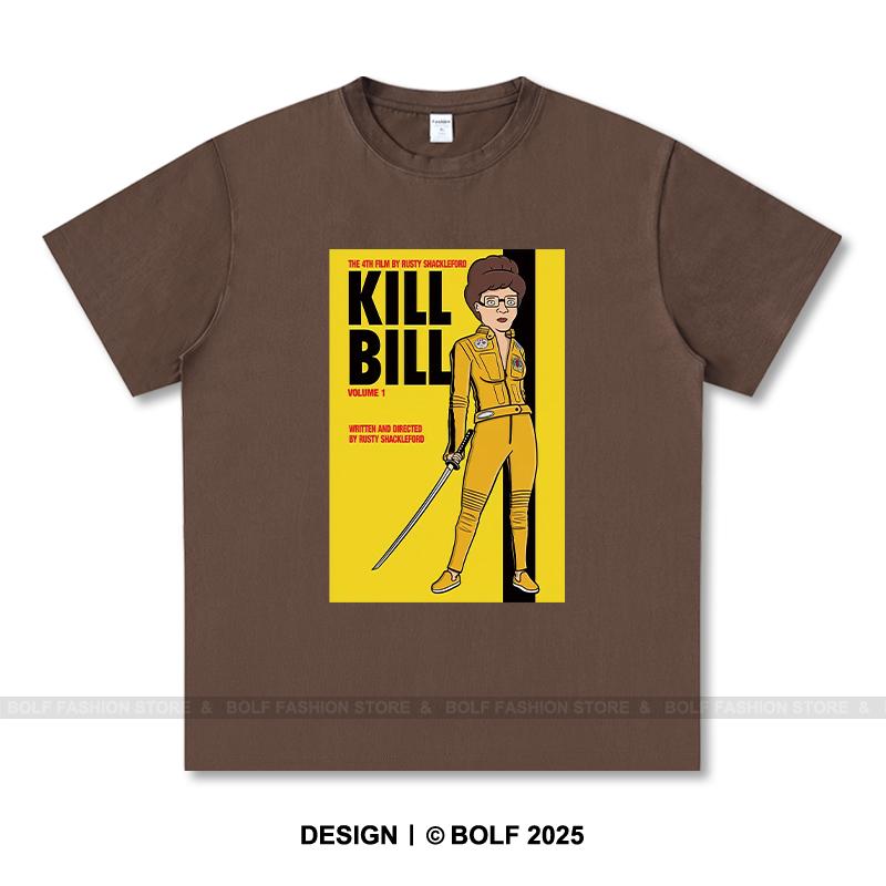 

Жіноча футболка з принтом Kill Bill 100% бавовна Оверсайз Футболки з кінографікою для чоловіків Літні топи Культовий фільм Вуличний одяг L
