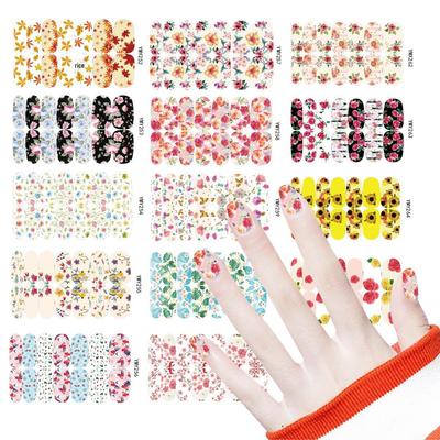 Flower Series Nail Art Stickers: Full Adhesive Set YMY2451-2465