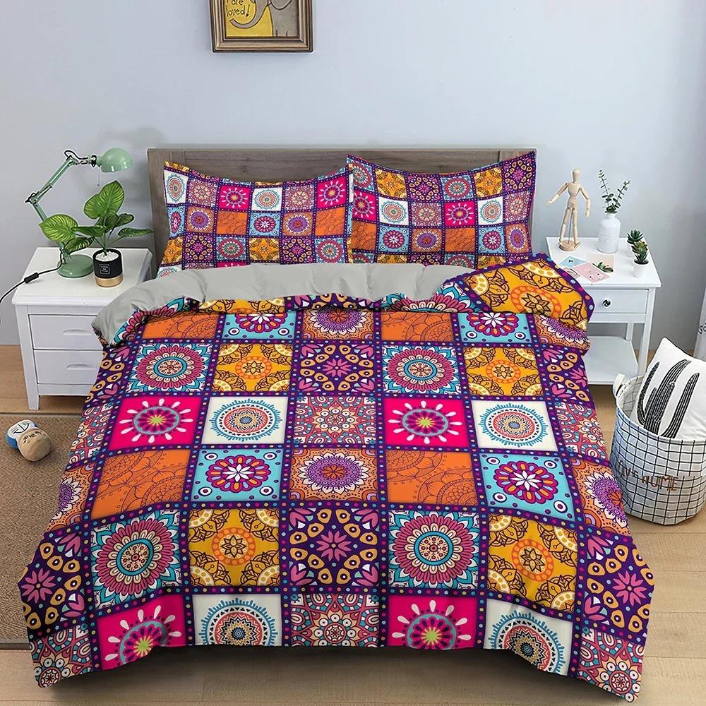 Colorful Geometric Bedding Set 3D Print Quilt  Comforter Cover For Bedroom Luxury Duvet Cover Set King Queen Twin