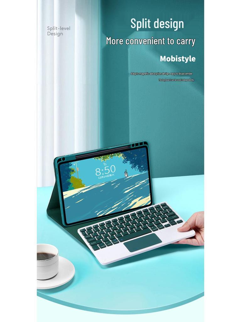 Redmi Pad Pro 12,1" Tablet-Hülle mit Bluetooth-Tastatur & Stifthalter für Xiaomi Poco