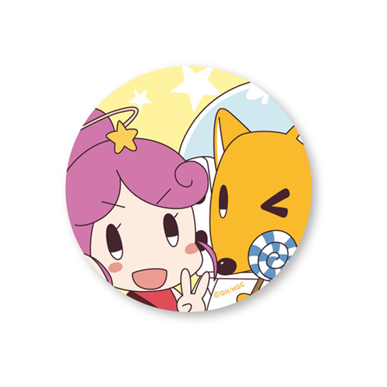 Koisuru Asteroid Kururu & Condorudo Can Badge