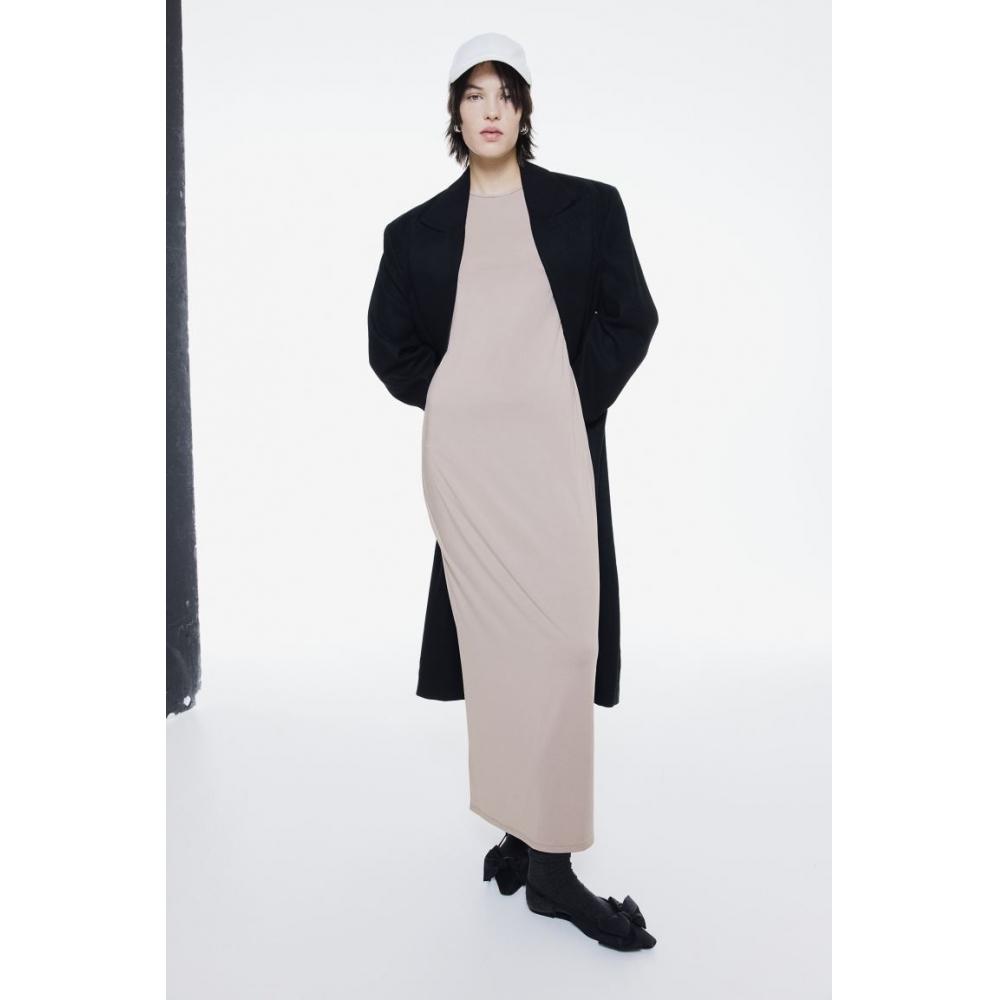 

Облегающее платье из джерси HM Светло-серое