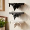 Plastic Skull Drip Floating Shelf Dark Gothic Wall-Mounted Display Stand Living Room