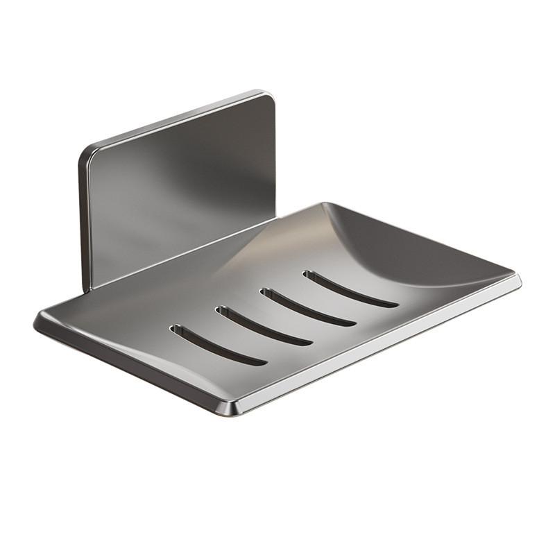 Space Aluminum Soap Dish Wall Mount With Drainage For Bathroom Storage