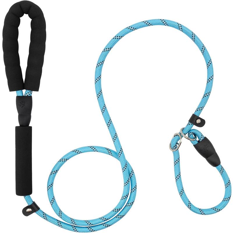 

Поводок для дрессировки собак с двумя утолщенными ручками и светоотражающим ремнем для собак, подходит для маленьких, средних и больших собак 0.8cmX150cm синий