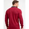 Men's Long Sleeve Polo Shirt with Chest Pocket - Contrast Collar Button Down Casual Top - Slim Fit Business Casual Pullover
