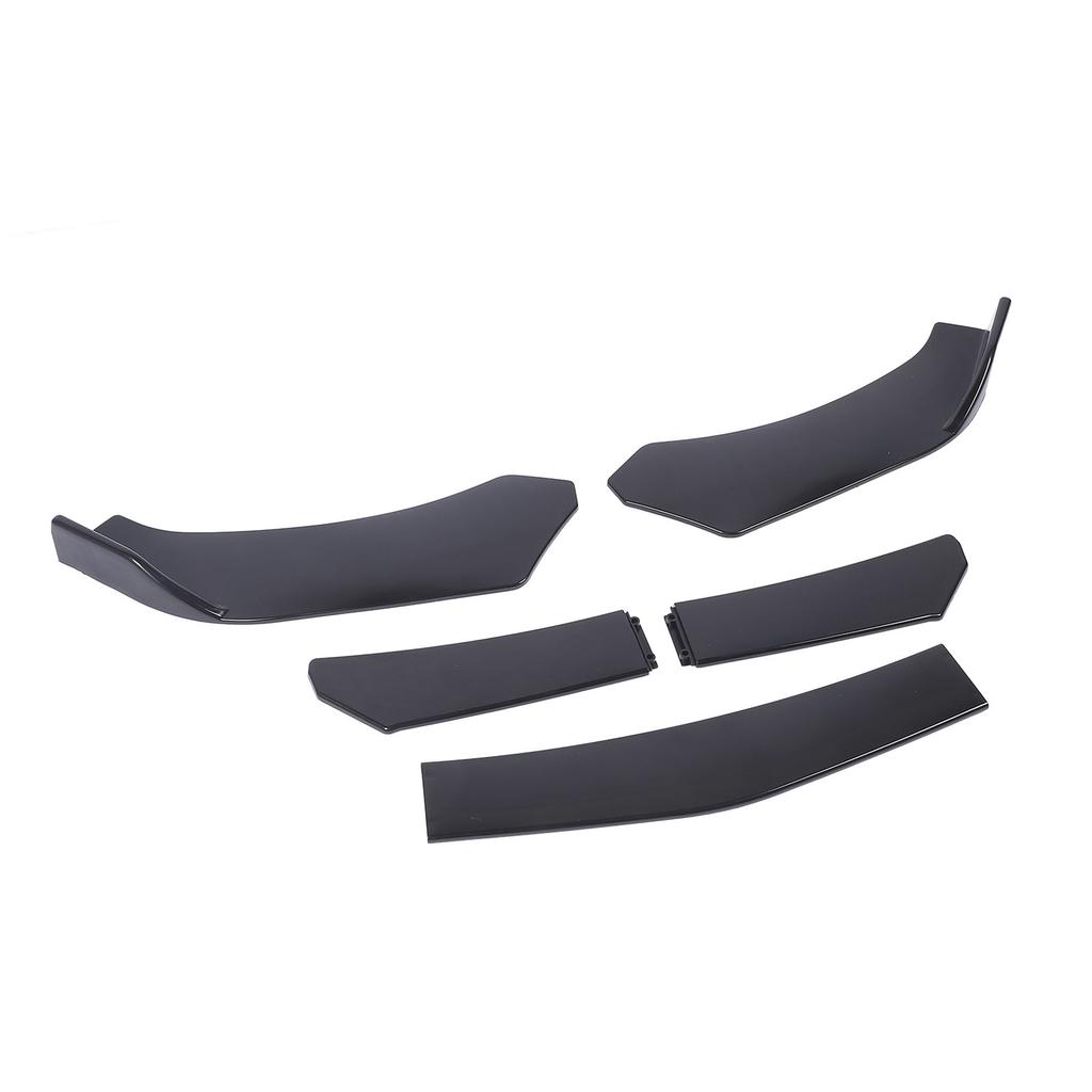 5 Stück Frontstoßstange Lippe Spoiler Splitter Bodykit 47.05in Glänzend Schwarz Wasserdichtigkeit Kratzfestigkeit