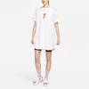 Nike Sportbekleidung Logo Layered Einfarbig A-Linien-Kleid Damenkleider Weiß DM6763-100