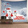 Snowman Snowflake Christmas Tapestry New Year Winter Party Tapestry Bedroom Dormitory Wall Hanging