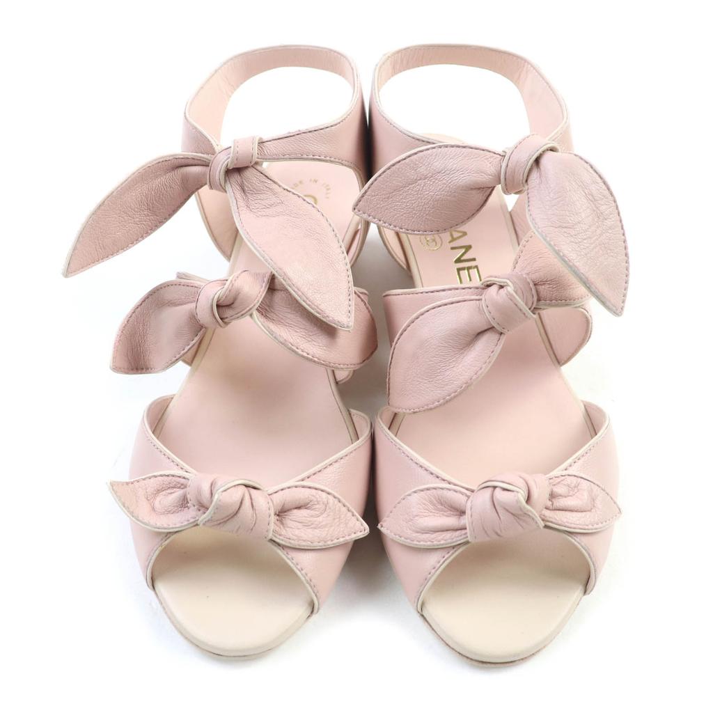 Chanel Sandały różowa skóra Kobiety 35.5 G35297 Używane