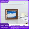 Peinture de Sable Coulant 3D Moderne Sablier Rotatif - Cadre en Bois Décoration Maison & Bureau