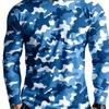 Men's 3D Stripe Printed Long-sleeved T-shirt, Comfortable, Breathable and Versatile Men's Top