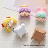 Glossy Cute Girl Resin Accessories for DIY: Phone Case, Hair Clip, Fridge Magnet, Crocs Decor.