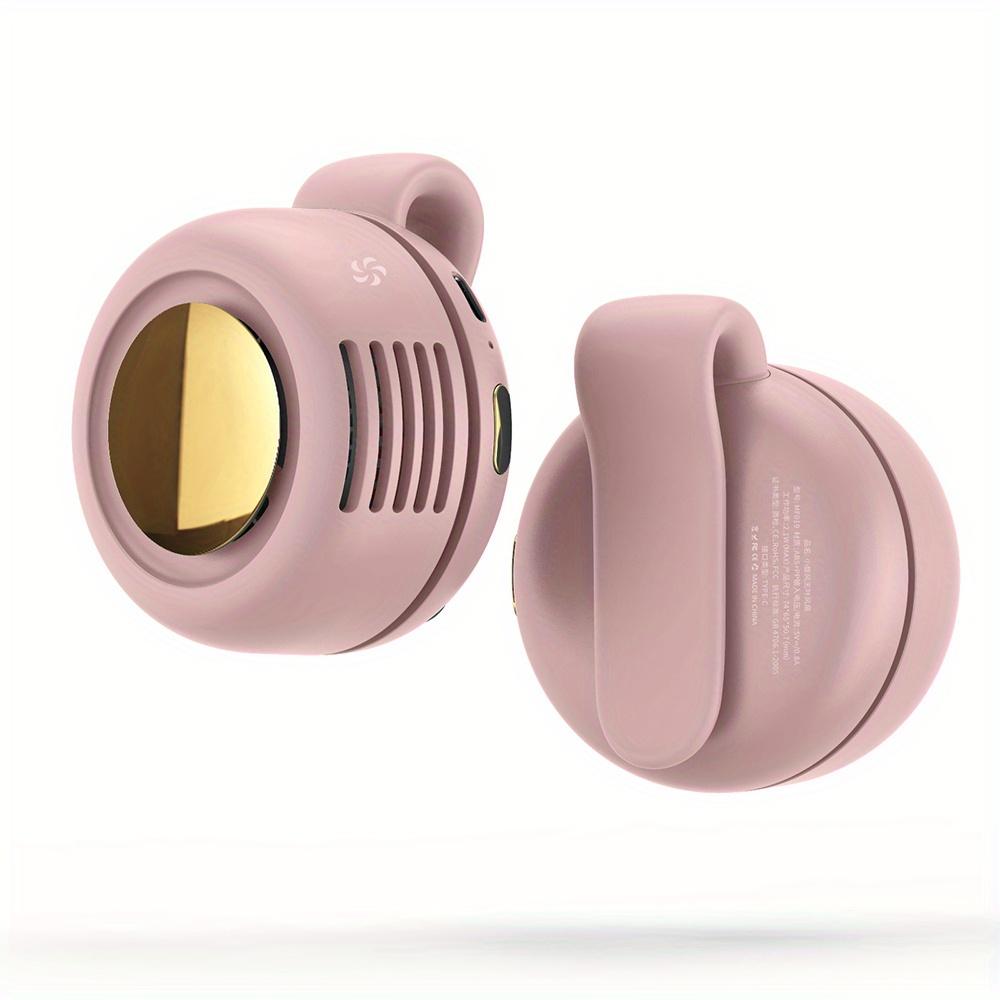 

Портативный мини-вентилятор без лопастей с 3-ступенчатой регулировкой скорости, USB-зарядкой, аккумулятором 900 мАч для длительного использования, легким и вращающимся дизайном розовый