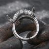 Stylish Silvery Goat Head Adjustable Ring For Men - Perfect For Everyday Wear