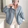 European Stand Collar Color Block Double Zipper Jacket - Women's 2025 Spring Casual Loose Top