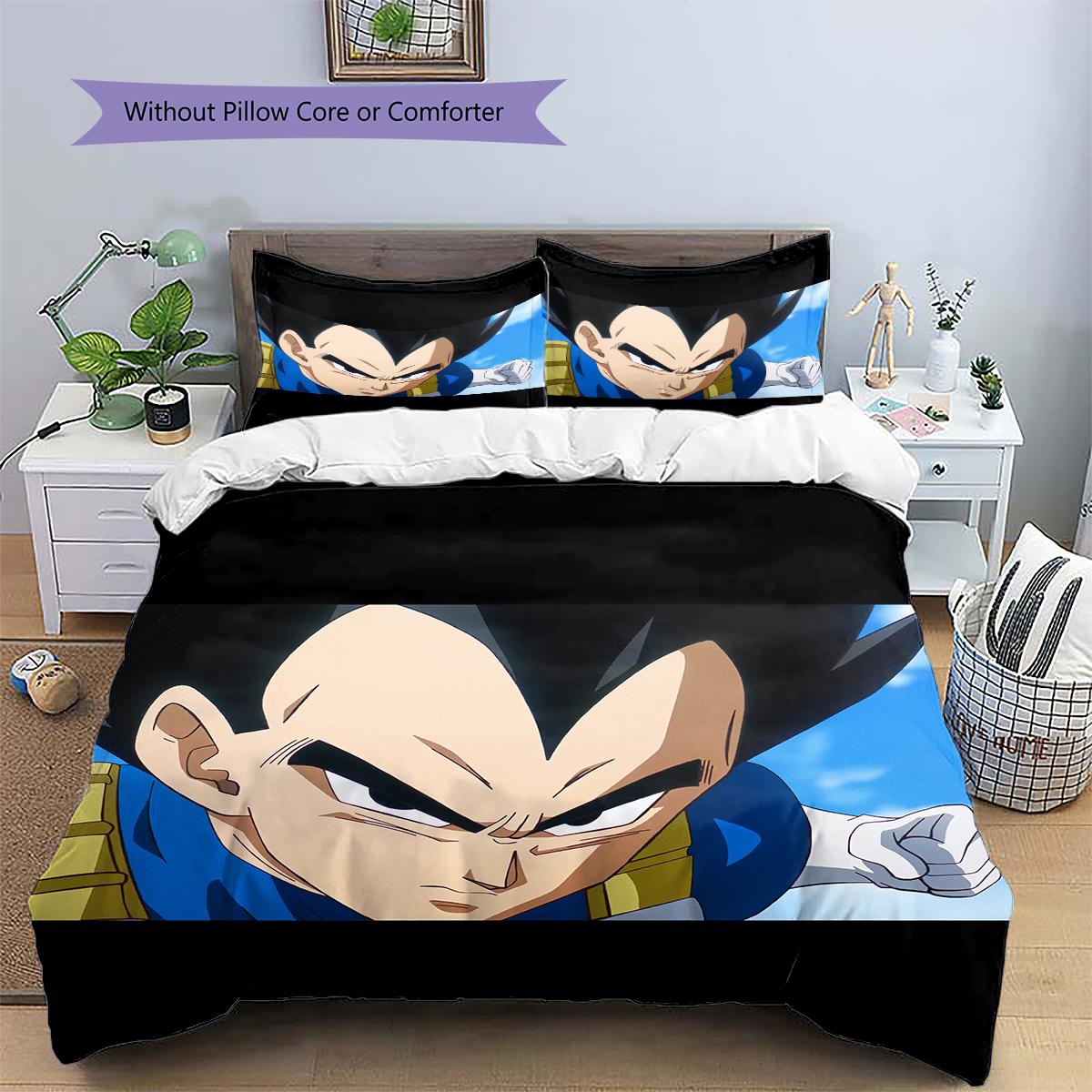 Dragon Ball Character Illustration Pillowcase, Stylish Anime Home Decor, Gift for Dragon Ball Fans 135x200cm