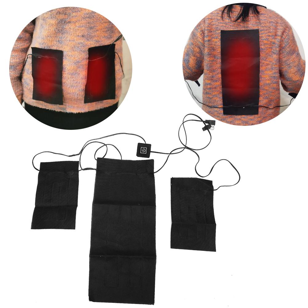 Inteligentní nastavitelná elektrická vyhřívací tkanina Vodotěsná vyhřívací podložka pro oblečení Vesta