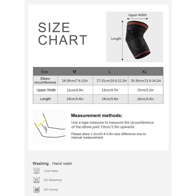 Vbosi 1Pc 3D Knitted Elastic Unisex Elbow Support Arm Sleeves With Gel Pads Ergonomic Breathable Design For Women And Men