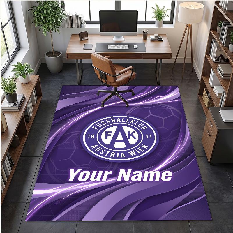 Crystal Velvet Rug Austria Wien FC Print Custom Name Text Floor Mat Home Decor