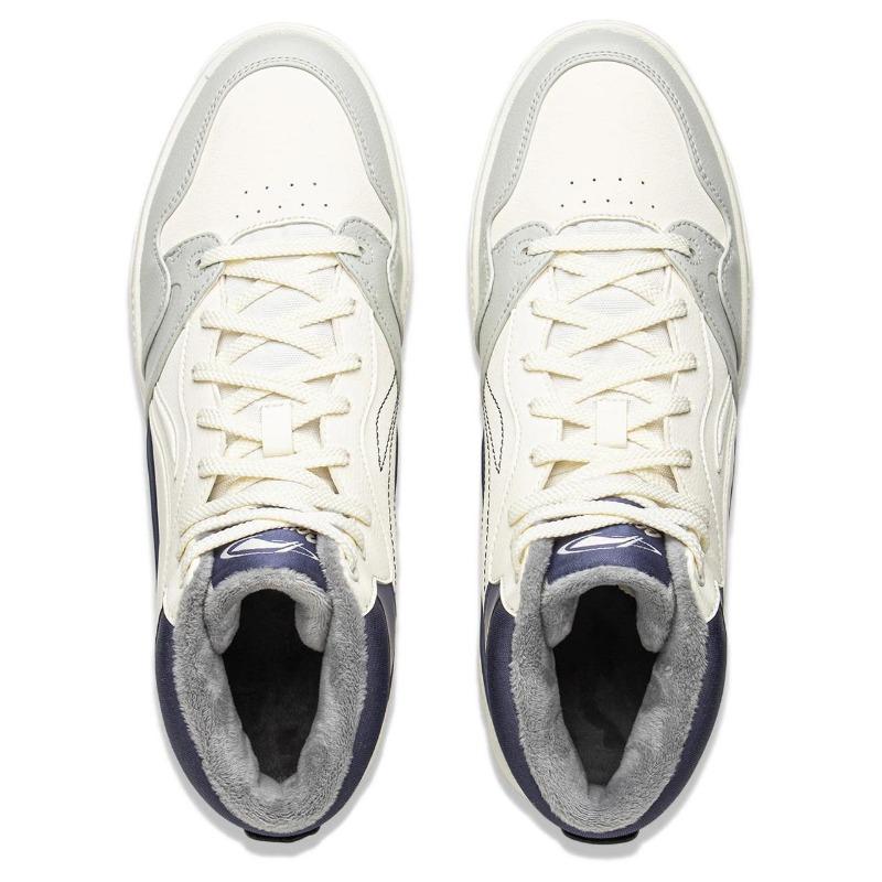 Li Ning Common anni '80 Semplici Comode Resistenti Assorbimento degli urti Sneakers Alte Uomo Sneakers AGCV407-3