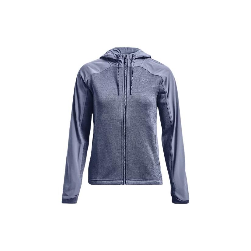 Under Armour Cold Weather Color Block Hooded Casual Sports Jacket Women Jacket Morning-Purple 1375127-767