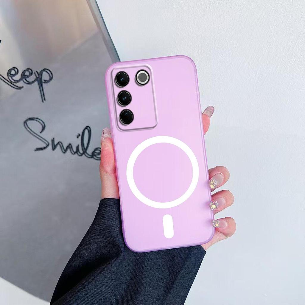 Case for Vivo V27 Pro,V27 Premium Magnetic Matte Phone Casing Protection Cover