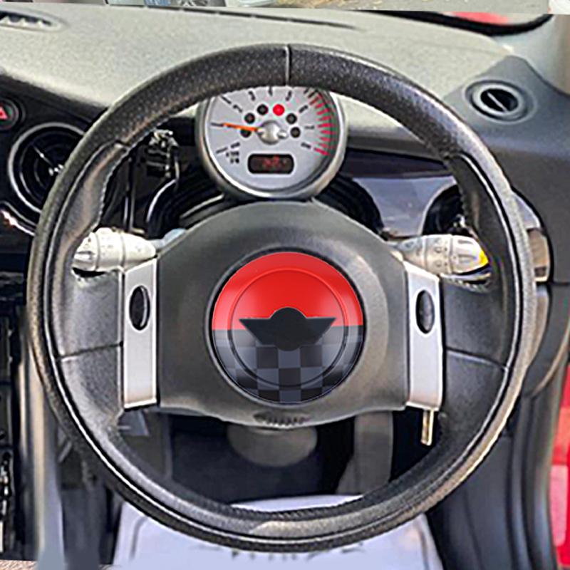 1PCS Car Steering Wheel Center Panel Car Sticker Night Jack For MINI Cooper R50 R52 R53 For Mini Cooper Interior Accessories