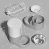 Transparent Automatic Pet Feeder Large Capacity Detachable Gravity Food Bowl Spill Proof Plastic Pet Water Food Bowl