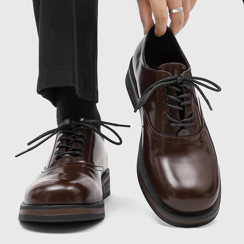 British Style Men Leather Casual Shoes Classic Male Oxford Shoes New Arrival Dress Business Shoes Thick Bottom Footwear Sneakers