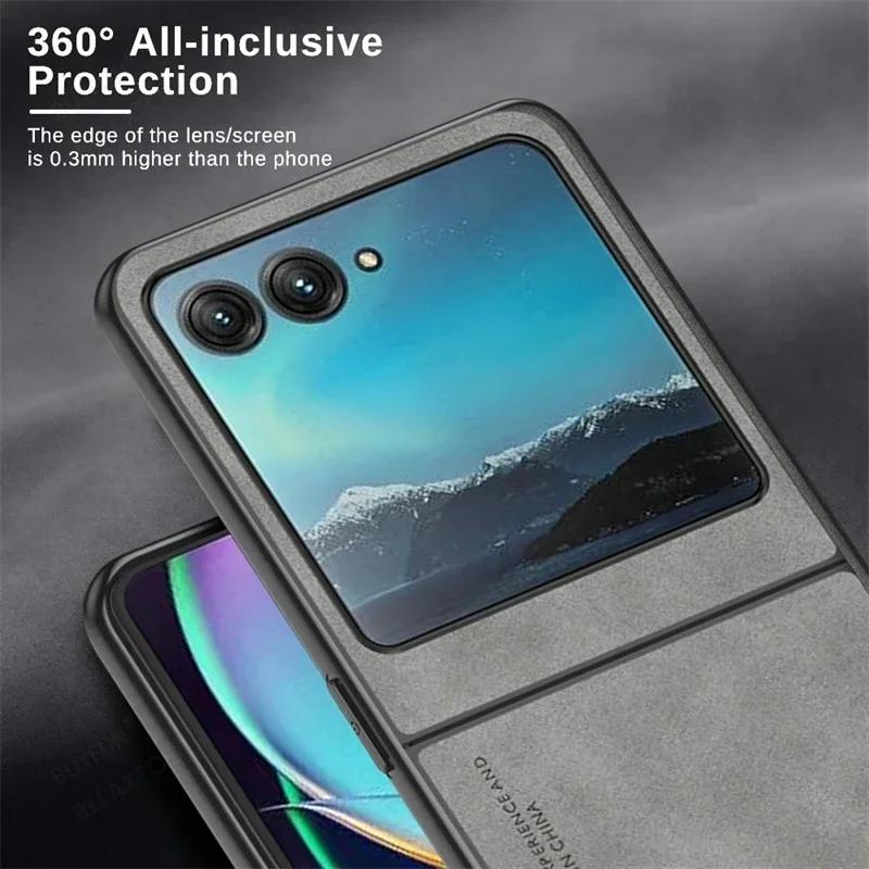 Lambskin Leather Cover for Motorola Razr 60 Ultra /25 Razr 60/50/40 Ultra 60 Ultra Shockproof Hard Plastic Phone Case