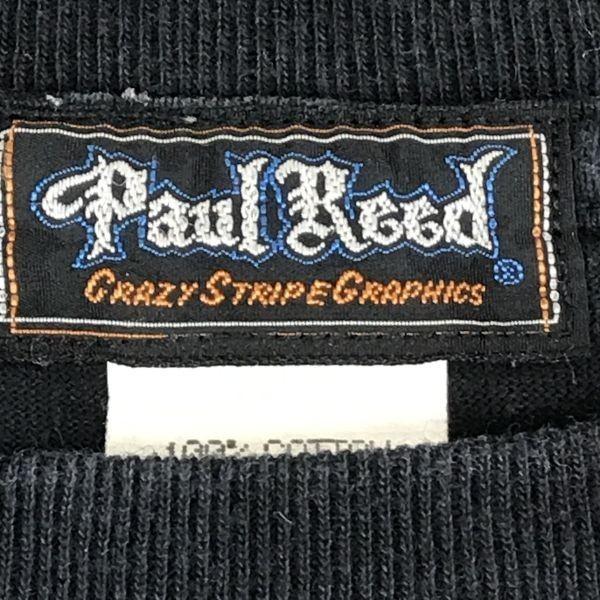 Paul Reed Fireball Thirteen Vintage Kurzarm-T-Shirt Herren L Schwarz Japan(GEBRAUCHT)