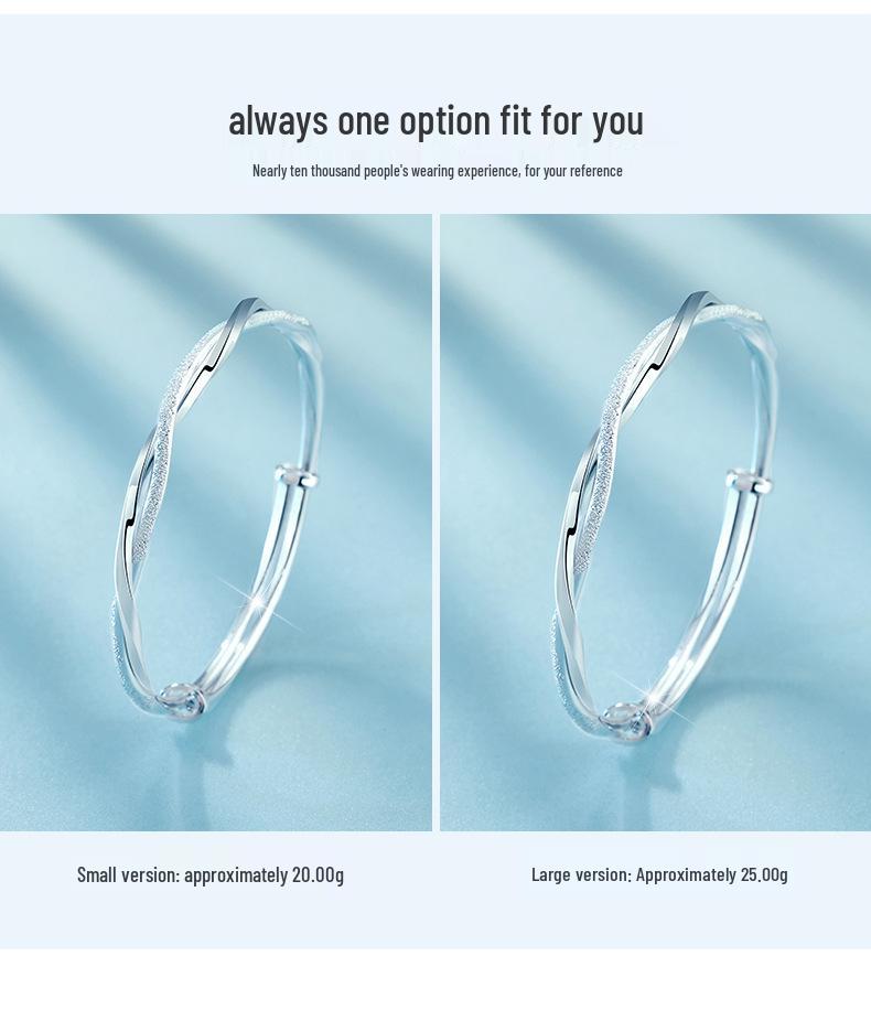 Solid 999 Fine Silver Möbius Strip Bracelet - Women's Jewelry Gift