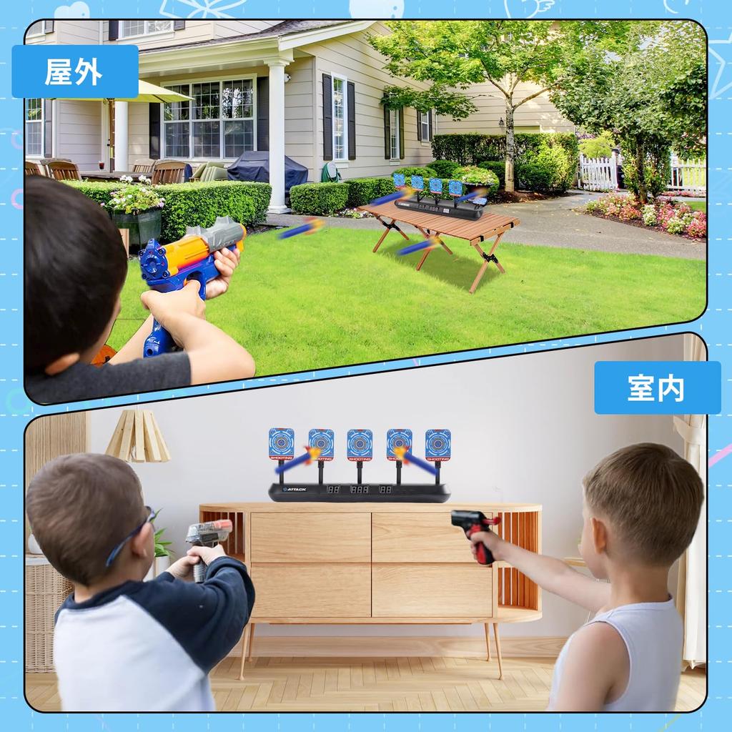 CYFIE Elektronisches Schießziel mit fünf Zielgeräuschen, 3 Spielen, elektronischer Bewegung, Extras und Aufbewahrungstasche. Perfekt für Jungen und als neues Geschenk