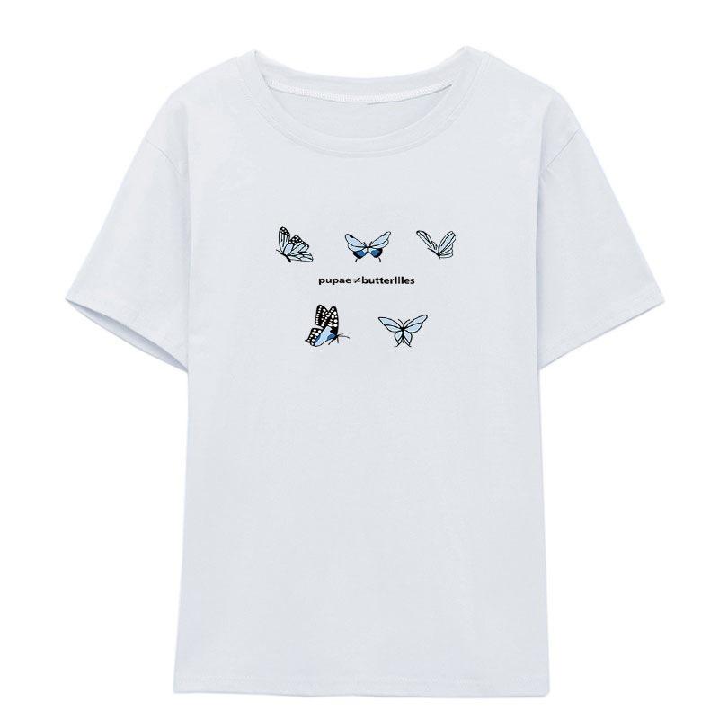 Summer 2025 New Short-sleeved T-shirt Women's Round-neck Printed Top