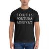 Tshirt Unisex Cotton FORTIS FORTUNA ADIUVAT Classic TShirt Anime Tshirt Unisexs Short Sleeve T Shirts Black Teeshirt