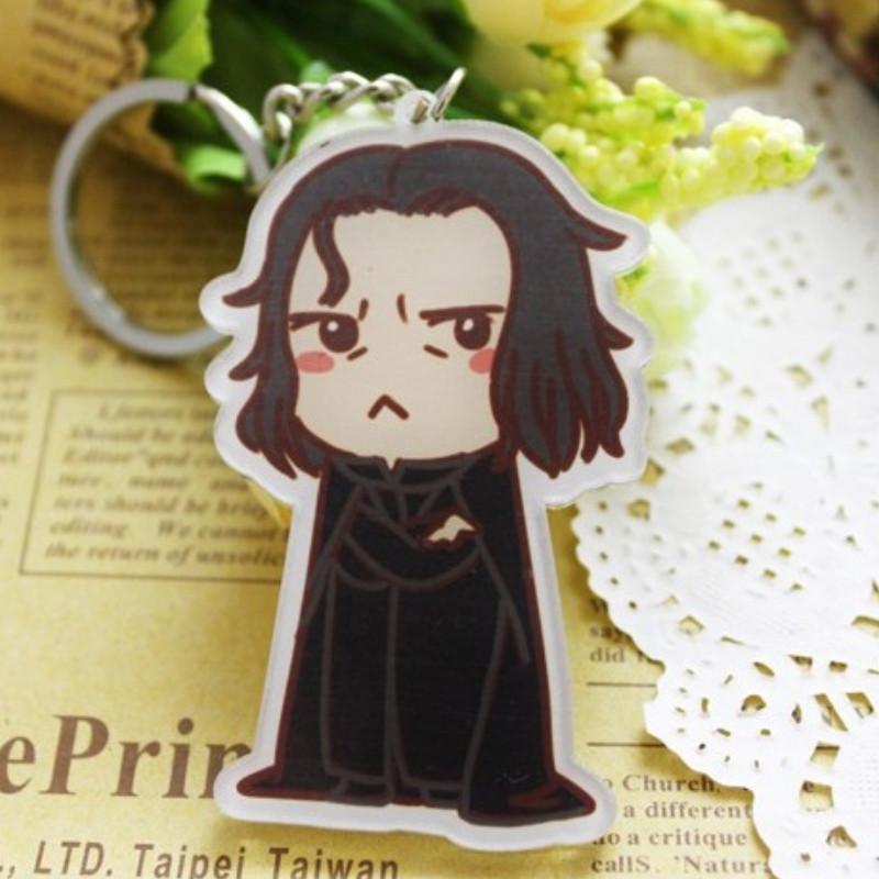 Cartoon Harry Potter Snape Malfoy George Bill Movie Character Pendant Keychain For Gift Giving And Travel Souvenir