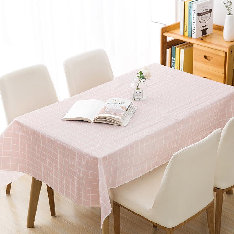 Non Washable Waterproof Oil Resistant and Heat-resistant Tablecloth with Grid Pattern Disposable Tablecloth PEVA Decoration
