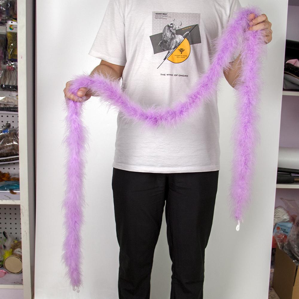 Colorful Marabou Turkey Feathers Boa Shawl 13G for Party Wedding Clothes Sewing Christmas Tree Crafts Plume 2 Yard/Pcs
