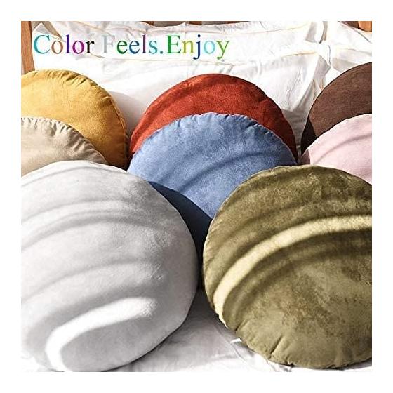 JEMA Body Pillow Marshmallow Round Cushion Chewy Cushion Chewy Smooth Round Shape Diameter 40cm White
