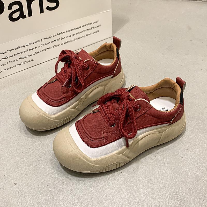 2025 Spring New Breathable Women's Shoes Retro Versatile Platform Casual Sports Shoes Trendy Popular Dad Shoes Women's