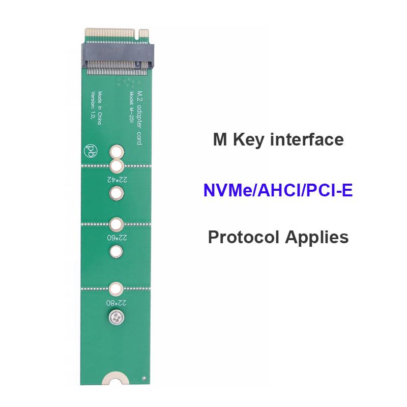 M.2 NGFF NVME AHCI Male To Female SSD Hard Disk Interface Test Protection Card B+M key Slot Extension Board