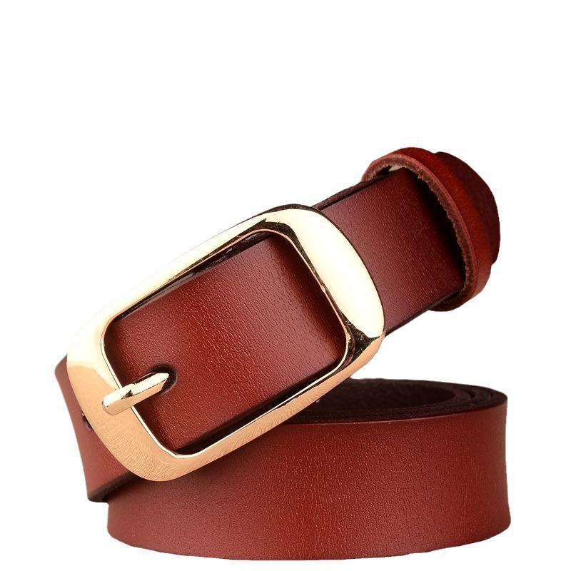 Women'S Belt Trendy Leather Cowhide Leather, Women'S Belt Decoration