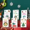 6Pcs Christmas Greeting Card Merry Christmas Handwritten Cards For Family Friends Best Wishes Cards Postcards Envelopes Sticker
