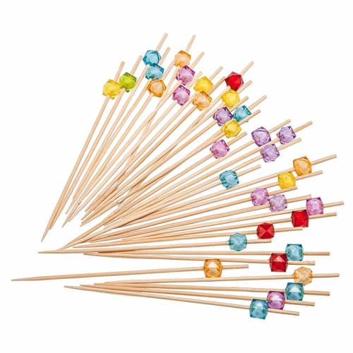 Approximately 190 Stylish Bamboo Cocktail Picks, Toothpicks, Cocktail Pins, Fruit Picks, Disposable Fruit, Hors D'oeuvres, Pinchos, Cake Toppers, Cock