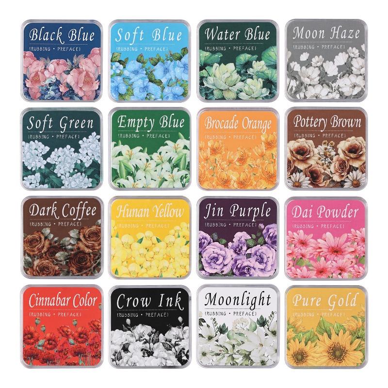 Eco-cotton Neutral Ink Ink Pad Quick-drying Waterproof Rich Color for DIY Handbook Office Contract Agreement Sealing