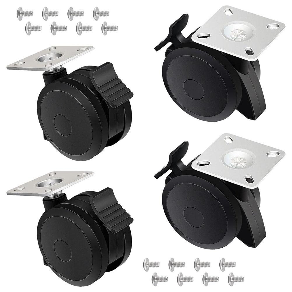 2 stuks BBQ 69827 69828 Vervangende Wielset Voor Weber Voor Spirit 200/300 Grills 4651240551 Vergrendelende Wielen Met Plaat En Schroeven