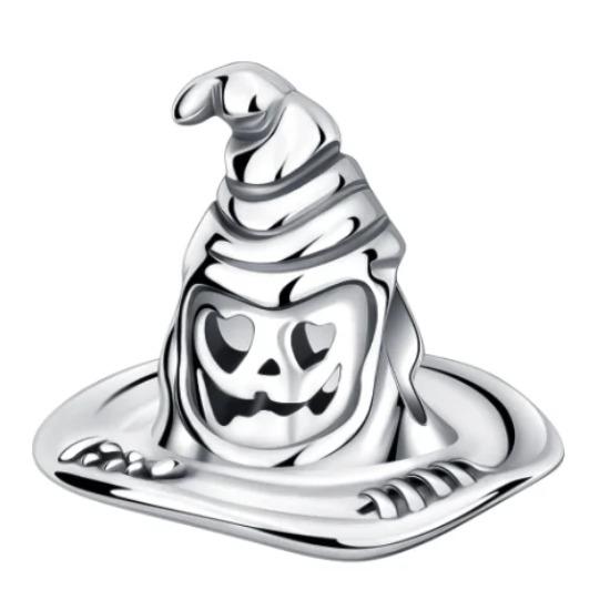 Funny Halloween Charms Copper Pumpkin Ghost Witch Magic Hat Pendant Bead Fit Original Bracelet Necklace Diy Jewelry