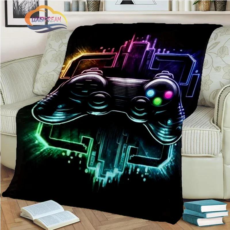 Game Blanket Pad S  Controller Soft and Comfortable  Sofa Bed Bedroom Decoration  Gamer Gift