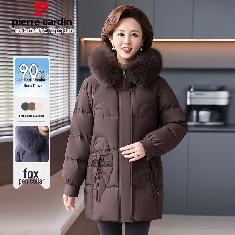 

Pierre Cardin Women s Winter Down Jacket with Fox Fur Collar 3XL